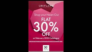 #oriflame flat 30%off 8th-11th February valentine week sale/flyer/offer#oriflame February offer