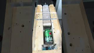 Recycling ideascancrushing#cancrushin#satisfying#DIY#Can crushing#Wooden machine#Can recycling