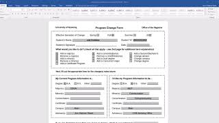 Change Of Major How-To