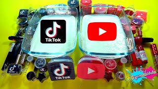 Mezclando Slime de Tiktok VS Youtube (rojo vs negro) - Supermanualidades