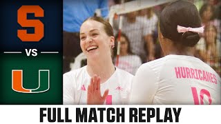 Syracuse vs. Miami Full Match Replay | 2023 ACC Volleyball