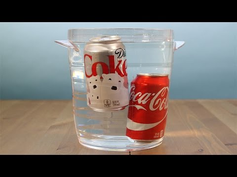Why is a regular can of Coke heavier than a can of Diet Coke?