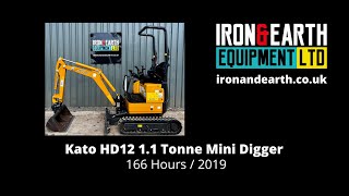 2019 Kato HD12 1.1 Tonne Mini Digger