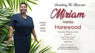 Cherishing The Memories - Miriam Adelle Harewood.