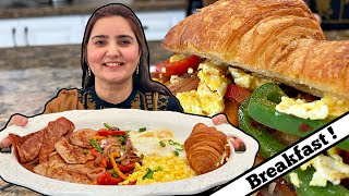 Croissant Breakfast Sandwich! *Desi Twist* URDU/HINDI