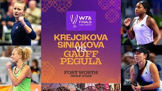 Krejcikova/Siniakova vs. Gauff/Pegula | 2022 WTA Finals Group Stage | Match Highlights
