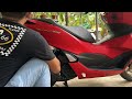 installing ohlins suspension original honda pcx160 matte red 2023