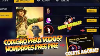 CORRE! RESGATE AGORA O NOVO DODIGÃO DA GARENA! EMOTE DA ANITA PERMANENTE? NOVIDADES FREE FIRE