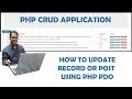 How to update a record using PHP PDO Part-9