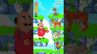 কোনটা কার লেজ 🤔😍  Motu Patlu Bengali Cartoon | Bhuter Cartoon #shorts