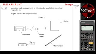 AQA GCSE 2022 Paper 1 Q2 Combined Science Higher Tier Past paper Questions - Energy & Electricity