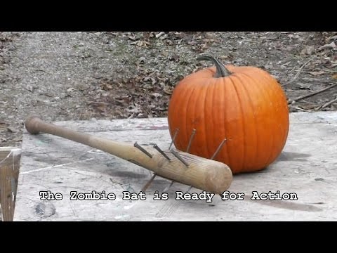 How to Make a Zombie Bat in 3 Mintues and Smash Zombie Pumpkins How to Make a Zombie Bat in 3 Mintues and Smash Zombie Pumpkins