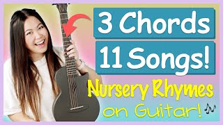 3 Chords - 11 Nursery Rhyme Songs! 🎶 (Feat. Nova Go MINI - My Smallest Guitar! 😱) #beginnerguitar