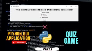 Quiz Game Using Python | Part 2 | Tkinter GUI Project | Crazy Coders