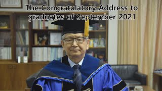 The Congratulatory Address to graduates of September 2021