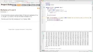 Project Euler Problem 1 Solutions in Python and Scala