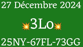 Boul cho pou Jodia 27 Decembre 2024 Bingo 25NY🔥Bingo 67FL🔥Bingo 73GG🔥#lenordlotto #lotto #boulcho🔥💯✅