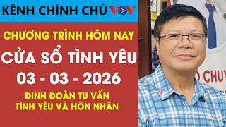 [SỐ ĐẶC BIỆT] Nghe Cửa Sổ Tình Yêu VOV Ngày 02/03/2026 | Đinh Đoàn Chia Sẻ Về Hôn Nhân Tan Vỡ