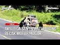 Viral Aksi Tiga Santriwati Dorong Becak Motor Mogok Bikin Kagum