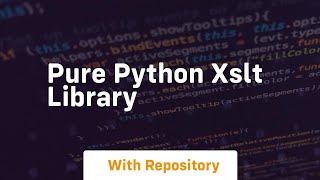 Pure Python XSLT library