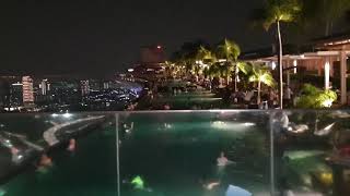 Late night view from near infinity pool on Marina Bay Sands 1 of 2