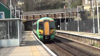 Southern Electrostar 377-121 departing Lewes Station