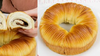 Wool Roll Bread With Nutella Filling