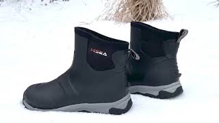 HISEA Excursion Pro Men's Rubber Boots Ankle Rain Boots, A good mix of comfort and protection