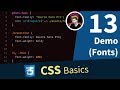 CSS Tutorial — Fonts Demo (13/13)