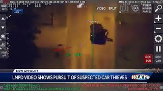Video shows how LMPD used a helicopter to catch car thieves