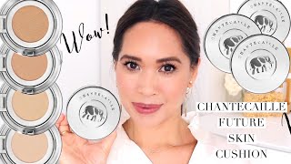 ✨NEW✨CHANTECAILLE FUTURE SKIN CUSHION✨4 SHADES 🙌🏼AURA,ALABASTER,VANILLA,NUDE \u0026 COMPARISON SWATCHES✨