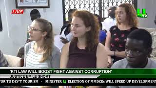 'RTI law  will boost fight against corruption' - Justice Emile Short