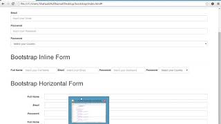 030 Bootstrap Horizontal Form