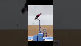 Old vs new gymnastics: High Bar #gymnast #fail #sports #olympics #gym #calisthenics #ncaa #fails #d1