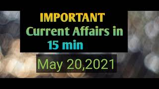 Current affairs in English| 20th May Current affairs| #sbipo#ibpspo#canarapo#sbiclerk#ibpsclerk