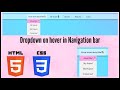 Dropdown menu on hover using HTML/CSS | dropdown on hover in navigation bar | with code source
