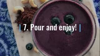 Cashew Chocolate Blueberry Smoothie Recipe