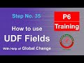 🔴 How to Use the User-Defined Fields (UDFs) with the help of Global Change (GC) in Primavera P6