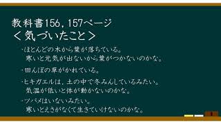 小4理科（大日本図書）季節と生物 冬①