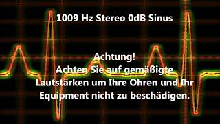 1009 Hz Sinus Sound Test 0dB Stereo Beeper Wave Sound