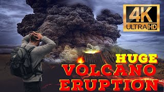 huge volcano eruption recorded in camera #volcanoisland #volcanoiceland  #viralvolcanovideos