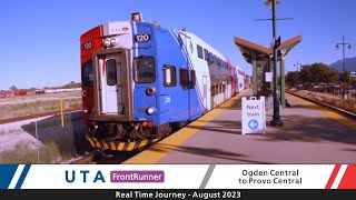 🚆 Utah Transit Authority - Real Time Journey - FrontRunner - Ogden Central to Provo Central