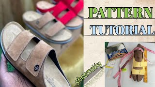 How to make pattern for this trendy Birkenstock slide#shoemaking#beginner