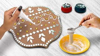 5 मिनट में #Mosaic Subh Laabh Art ab Aasani se 😱 | mosaic art wallputty se mosaic paste Diwali Decor