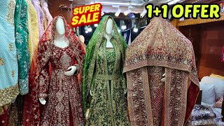 1+1 OFFER Hyderabad Special Bridal Khada Dupatta Sharara Lahenga Wedding Collection