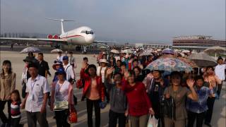 Air Koryo IL-62M P-885 landing @Pyongyang