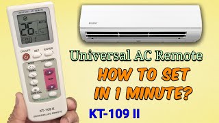 How To Set Universal AC Remote Control? | Connect KT-109II to Air Conditioner Easily