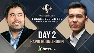 Freestyle Chess Grand Slam Weissenhaus | Will Magnus, Hikaru Fight Back As Sindarov Leads? Rapid RR