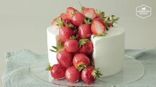 딸기 탕후루가 와르르~ 생크림 케이크 만들기 : Strawberry Tanghulu on Fluffy Cake! Strawberry Cake Recipe | Cooking tree