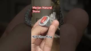 Marjan Natural Stone With Mans 925Silver Ring #natural #naturalstone #naturalgemstone #naturalgems